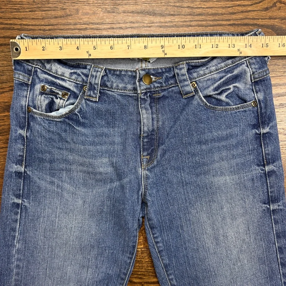 Garnet‎ Hill Womens 2 Straight Leg Jeans Medium Wash Blue Denim